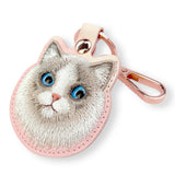 Nimmy Big Eye Cute Pet Ragdoll Cat Face Airtag Keychain Pink - N-XDY-YSK-07-D