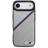 BMW M Tricolor Metal Logo Case with MagSafe for iPhone 17 Air 6.5" Grey - BMHMP17M25PCSPEG