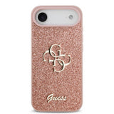 Guess PU Fixed Glitter Big 4G Metal Logo Case for iPhone 17 Air 6.5" Pink - GUHCP17MHG4SGP
