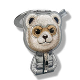 Nimmy Cool & Cute 2.0 Grey Bear Embroidery Magnetic Stand with MagSafe Grey - N-KM-BSZJ-11-A
