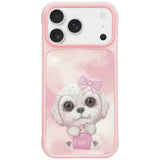 Nimmy Big Eye Cute Pet Bischon Fraise Dog Case with MagSafe for iPhone 17 Pro 6.3" Pink - N-XDY-IP17-PRO-02-A