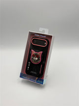 Nimmy Glasses Cool Cat Face Case with Detachable MagSafe Grip Stand for iPhone 17 Air 6.5" Black Pink - N-YJKM-CXZJ-IP17-AIR-018
