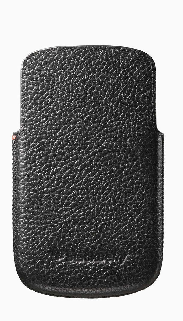 BlackBerry Black Leather Pocket Case Pouch for Q10 ACC-50704-201