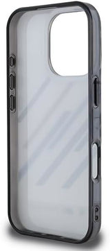 BMW Motorsport IML Random Stripes Case for iPhone 16 Pro Max 6.9" Grey - BMHCP16X23HTRAG