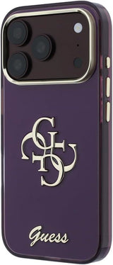 Guess IML 4G Script Metal Logo Case for iPhone 17/18 Pro 6.3" Burgundy - GUHCP18L5HC4MLSU