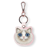Nimmy Big Eye Cute Pet Ragdoll Cat Face Airtag Keychain Pink - N-XDY-YSK-07-D