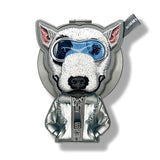 Nimmy Cool & Cute 2.0 Blue Terrier Dog Embroidery Magnetic Stand with MagSafe Grey - N-KM-BSZJ-019