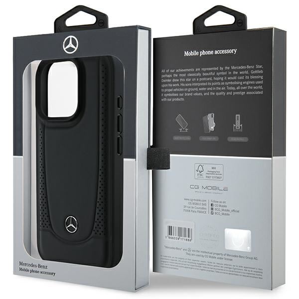 Mercedes Leather Urban Case for iPhone 16 Pro Max 6.9" Black - MEHCP16XARMBK