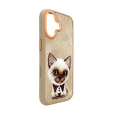 Nimmy Big Eye Cute Pet Siamese Cat Case with MagSafe for iPhone 17 6.3" Brown Orange - N-XDY-IP17-026