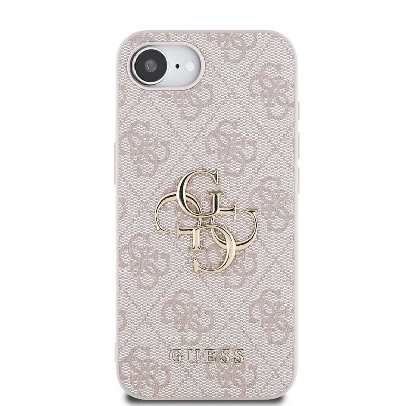 Guess PU 4G Metal Big Logo Case for iPhone 16e 6.1" Pink - GUHCPSE44GMGPI