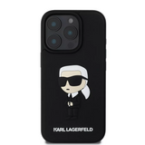 Karl Lagerfeld 3D Rubber Ikonik Case for iPhone 16 Pro Max 6.9" Black - KLHCP16X3DRKINK