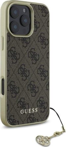 Guess 4G Charms Collection Case for iPhone 16 Pro 6.3" Brown - GUHCP16LGF4GBR