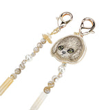 Nimmy Big Eye Cute Pet Teddy Mobile Phone Chain Bag Charm Crystal Bracelet Brown - N-CXMC-SL-014