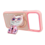 Nimmy Cool & Cute 2.0 White Rich & Beauty Cat Case with MagSafe Stand for iPhone 17 Pro 6.3" Pink - N-YJKM-CXZJZH-IP17-PRO-04