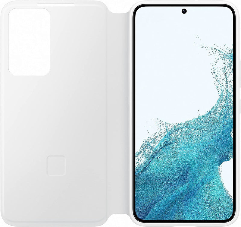 Samsung Galaxy S22 Smart Clear View Cover White - EF-ZS901CWEGWW