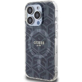 Guess IML GCube with MagSafe Hard Case for iphone 15 Pro Max 6.7" Black - GUHMP15XHGCUSTGK