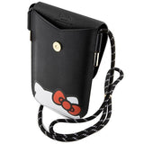 Hello Kitty Leather Hiding Kitty Cord Universal Phone Bag Black - HKOWBPSCKEK