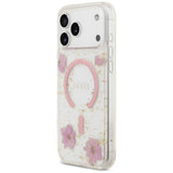 Guess Resin Flowers Glitter Hardcase with MagSafe for iPhone 17/18 Pro Max 6.9" Pink - GUHMP18XRBFGFGMP