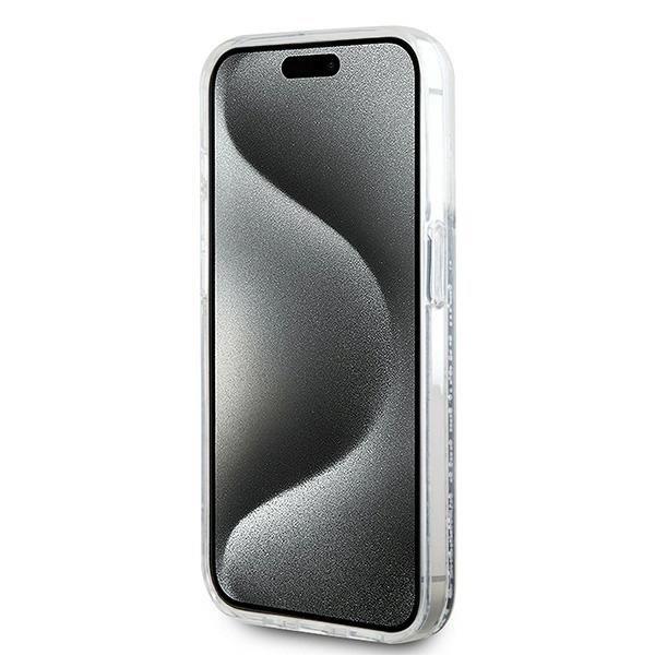 Karl Lagerfeld Liquid Glitter Choupette Head Case with MagSafe for iPhone 15 Pro 6.1" Clear - KLHMP15LLGCHSGH