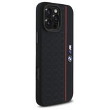 BMW M Series Silicone Hexagon Red Line Case with MagSafe for iPhone 16 Pro Max 6.9" Black - BMHMP16X23SHER
