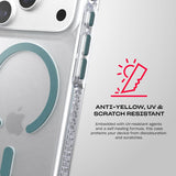 Tech21 Evo Crystal Case with MagSafe for iPhone 17/18 Pro 6.3" Clear Emerald Dust - T21-11645