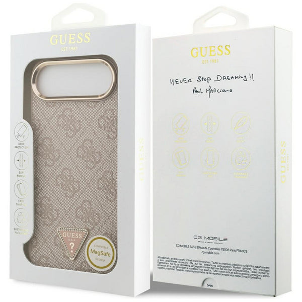 Guess 4G Triangle Logo Case with MagSafe for iPhone 17 Air 6.5" Rose Gold - GUHMP17MP4GTDGMP
