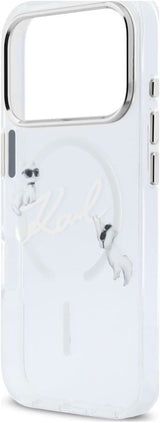 Karl Lagerfeld Script Logo Case with MagSafe for iPhone 17/18 Pro 6.3" Clear - KLHMP18L5HKSCAH