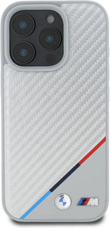 BMW M Carbon Tricolor Line Case with MagSafe for iPhone 16 Pro 6.3" Grey - BMHMP16L23PUDTS