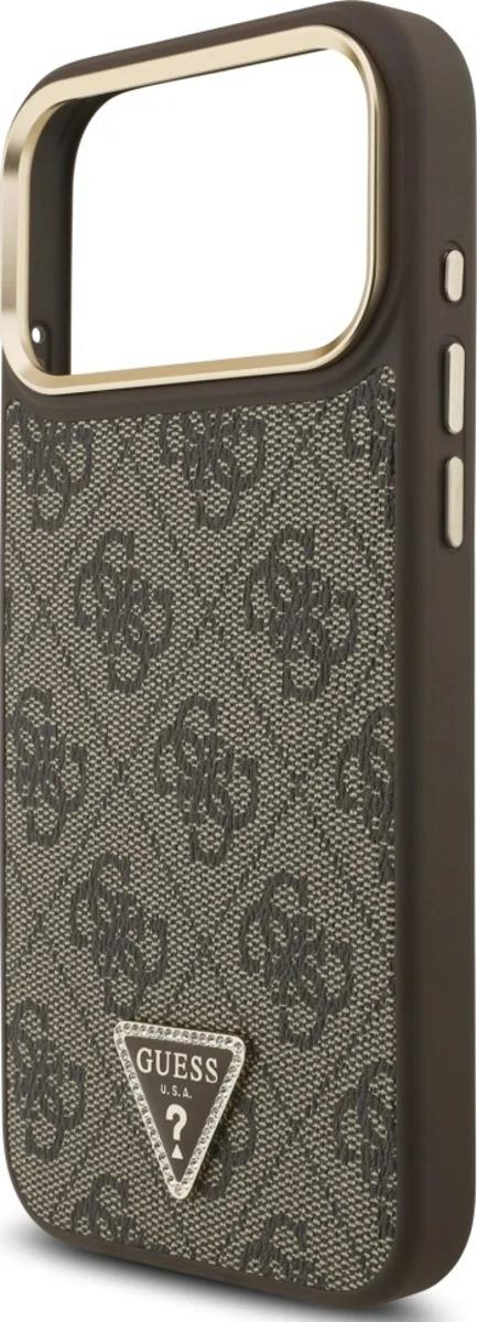 Guess 4G Triangle Logo Case with MagSafe for iPhone 17 Pro Max 6.9" Brown Gold - GUHMP17XP4GTDGMW