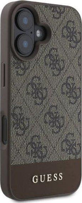 Guess PU 4G Stripe Case for iphone 16 6.1" Brown - GUHCP16SG4GLBR