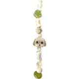 Nimmy Big Eye Cute Pet Teddy Mobile Phone Chain Bag Charm Ceramic Bracelet Brown - N-XDY-SL-014