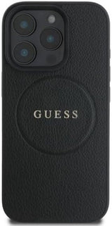 Guess PU Grained Classic Logo Case with MagSafe for iphone 16 Pro 6.3" Black - GHUMP16LPGHSMMK