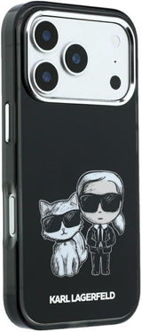 Karl Lagerfeld Smooth PU Leather Case with Sketch Print and MagSafe for iPhone 17/18 Pro 6.3" Black - KLHMP18L6PWKCIDK
