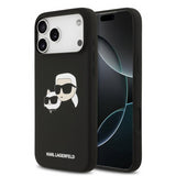 Karl Lagerfeld Liquid Silicone Double Head Case with MagSafe for iPhone 17 Pro Max 6.9" Black - KLHMP17XSKCHPPLK