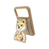 Nimmy Fashion & Cute Brown Dog Series Embroidery Magnetic Stand with MagSafe Brown - N-CXMC-ZJKT-12
