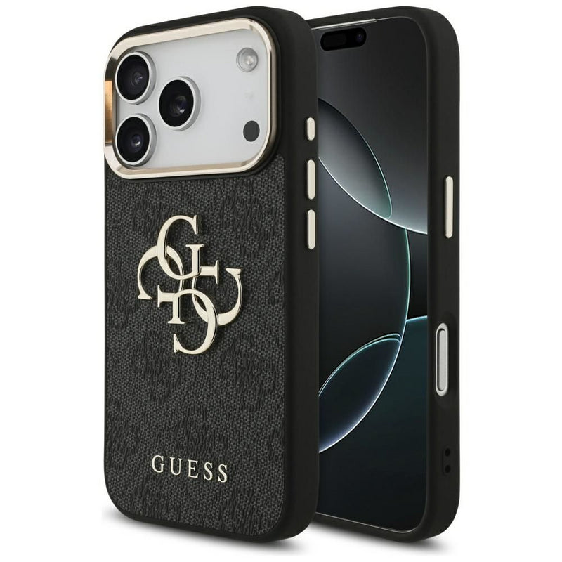 Guess Big 4G Classic Logo Case for iPhone 17 Pro 6.3" Black Gold - GUHCP17L4GMGCGR