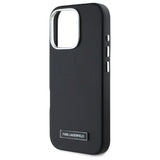 Karl Lagerfeld FW Metal Plate Case with MagSafe for iPhone 16 Pro Max 6.9" Black - KLHMP16XPGMSRPK