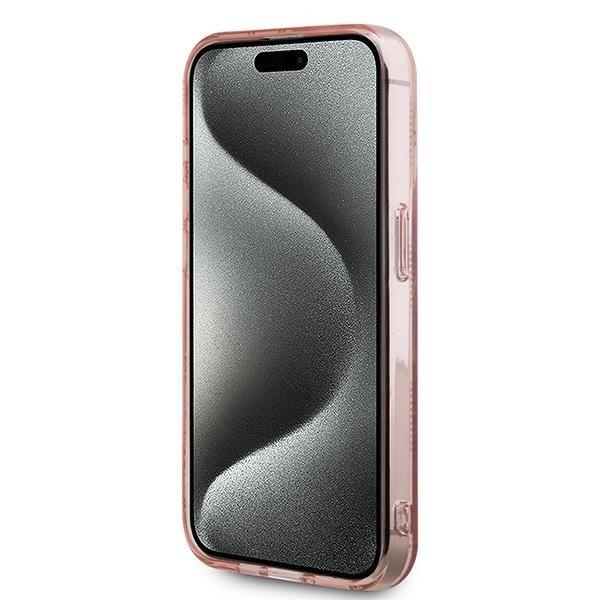Karl Lagerfeld IML Choupette Head & Monogram Case for iPhone 15 Pro 6.1" Pink - KLHCP15LHKLPCHP