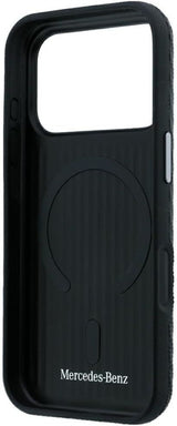 Mercedes Leather Semi Wrap Wood Effect Case with MagSafe for iPhone 17/18 Pro Max 6.9" Black - MEHMP18X25PFWWPK