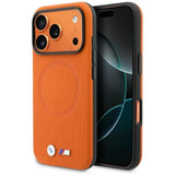 BMW M Series FW Metal Logo Case with MagSafe for iPhone 17 Pro Max 6.9" Orange - BMHMP17X25PFWSMO