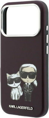 Karl Lagerfeld Smooth PU Leather Case with Sketch Print and MagSafe for iPhone 17/18 Pro 6.3" Burgundy - KLHMP18L6PWKCIDR