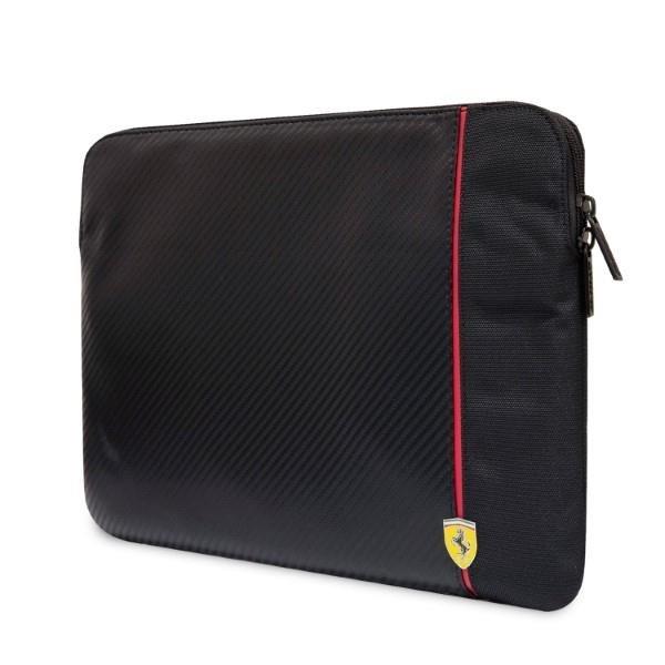 Ferrari Carbon & Smooth Notebook Sleeve for 13/14" Black  - FECS14AXBK