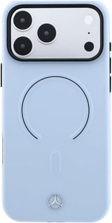 Mercedes Leather 3D MagSafe Case for iPhone 17/18 Pro Max 6.9" Blue - MEHMP18X25PEMMOB