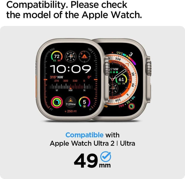 Spigen Glastr EZ Fit HD Screen Protector for Apple Watch Ultra Series 49mm 2 Pack - AGL05556