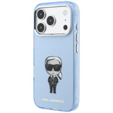 Karl Lagerfeld IML Ikonik Sketch Print Case with MagSafe for iPhone 17/18 Pro Max 6.9" Light Blue - KLHMP18X6HKIKDB