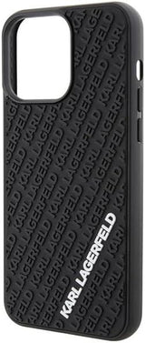 Karl Lagerfeld 3D Rubber Multi Logo Case for iphone 15 Pro Max 6.7" Black - KLHCP15X3DMKRLK