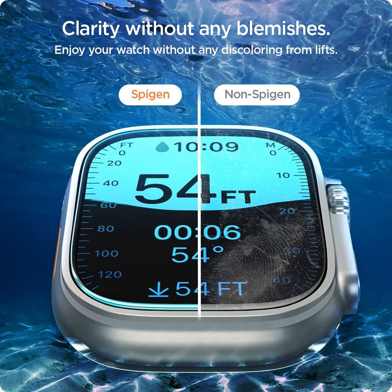 Spigen Glastr EZ Fit HD Screen Protector for Apple Watch Ultra Series 49mm 2 Pack - AGL05556