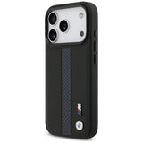BMW M Perforated Stripe Logo Case with MagSafe for iPhone 17 Pro 6.3" Blue - BMHMP17L25PCPSKB