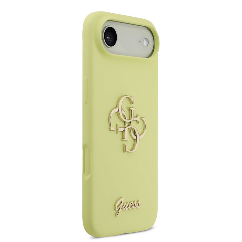 Guess Liquid Silicone 4G Metal Logo Case for iPhone 17 Air 6.5" Yellow - GUHCP17MSC4GLMY