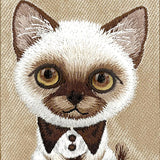 Nimmy Big Eye Cute Pet Siamese Cat Case with MagSafe for iPhone 17 6.3" Brown Orange - N-XDY-IP17-026